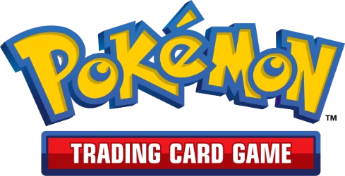 Classic Pokémon Trading Card Game logo with yellow "Pokémon" text and a red banner.