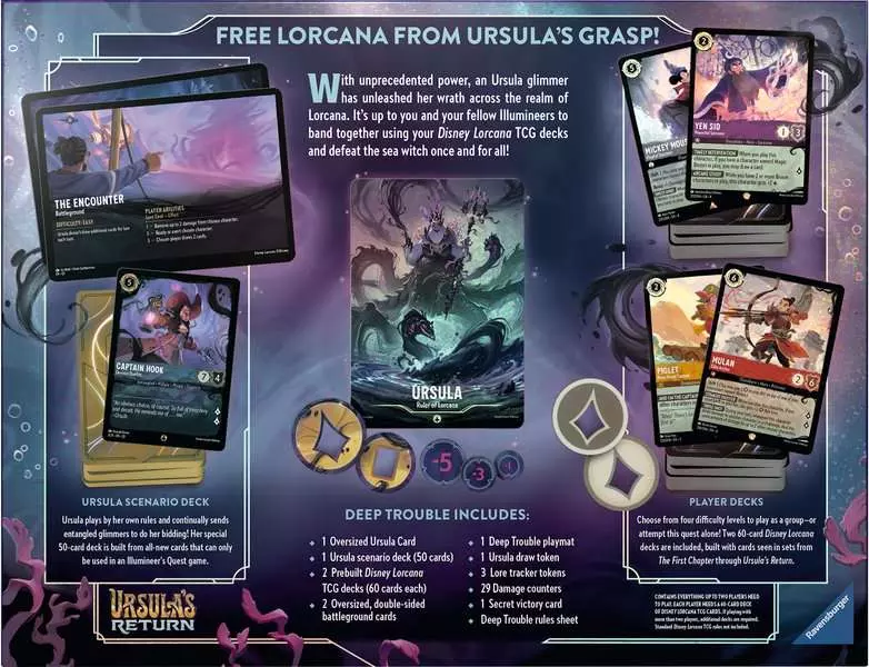 Disney Lorcana TCG: Ursula's Return Defeat The Sea Witch: Illumineer's Quest - Deep Trouble