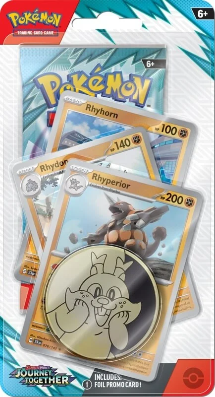 Pokémon TCG: Scarlet & Violet - Journey Together Premium Checklane Blister - Rhyhorn, Rhydon & Rhyperior