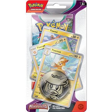 Pokémon TCG: Scarlet & Violet - Paldea Evolved Premium Checklane Blister - Pawmi, Pawmo & Pawmot