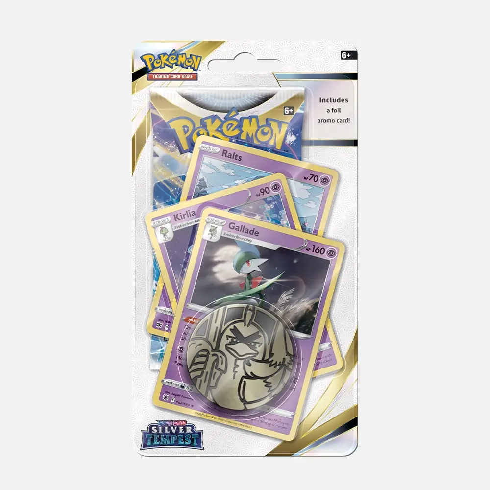 Pokémon TCG: Scarlet & Violet - Silver Tempest Premium Checklane Blister - Ralts, Kirlia & Gallade