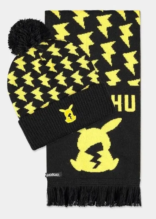 Difuzed Pokémon Beanie & Scarf - Pikachu