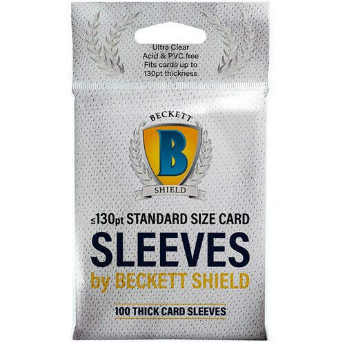 Beckett Shield Clear Thick Card Sleeves 100 Pack - Standard 130pt TCG  Protectors for Pokmon, MTG & Yu-Gi-Oh!