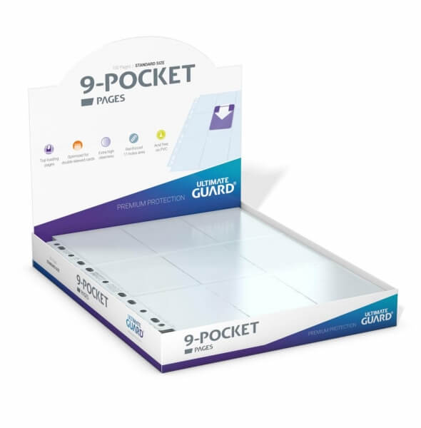 Ultimate Guard 9-Pocket Pages 100Pcs - Transparent