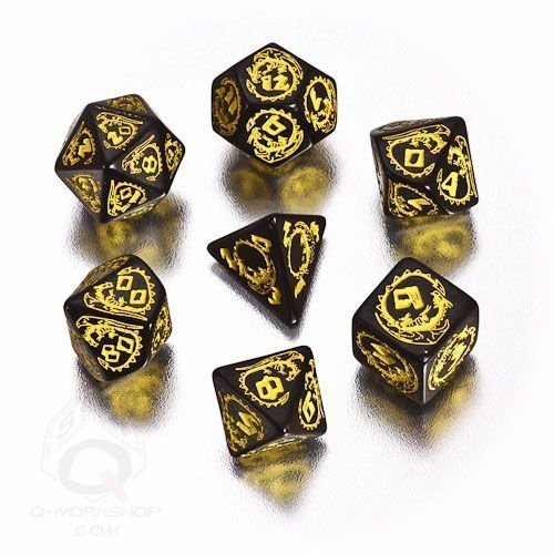 Q Workshop - Dragons RPG Dice Set - Morion