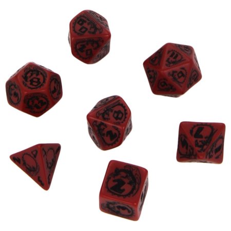 Q Workshop - Dragons RPG Dice Set - Garnet