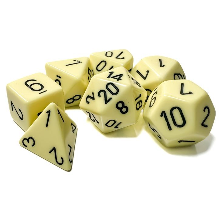 CHESSEX - Dice Set - Pastel Yellow & Black