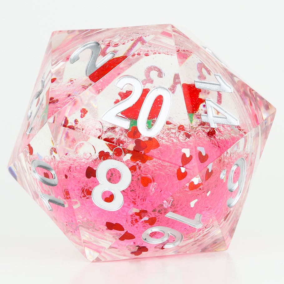 Sirius Dice - 54mm D20 Dice - Valentine's Rose