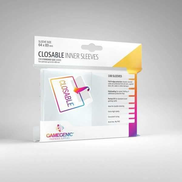 GameGenic Card Sleeves - 100x Closable Inner Sleeves