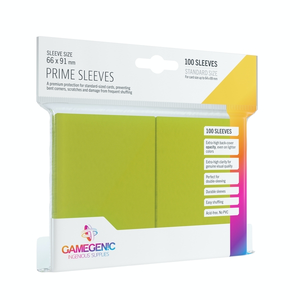GameGenic Prime Card Sleeves - 100x Lime