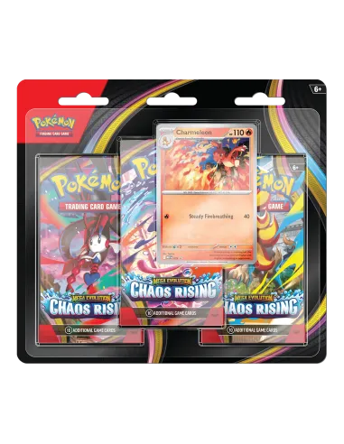 Pokémon TCG: Mega Evolution - Chaos Rising 3 Booster Packs & Promo Card (Charmeleon)