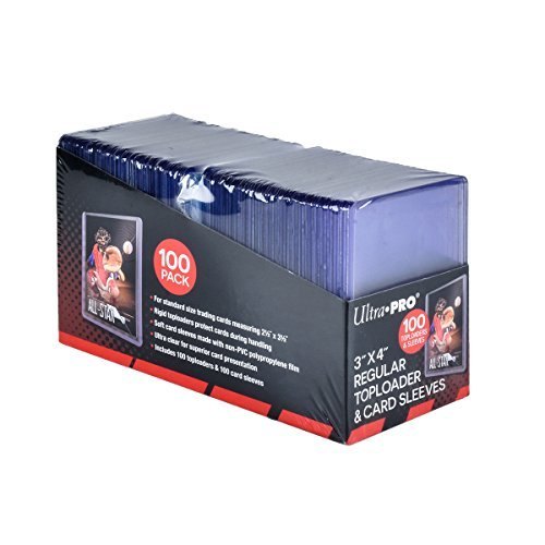 Ultra Pro Toploader & Sleeves - 3" x 4" Clear Regular (100 pieces)