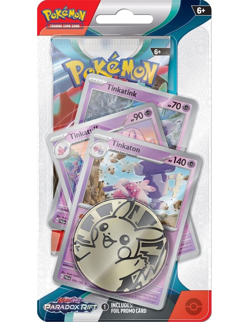 Pokémon TCG: Scarlet & Violet - Paradox Rift Premium Checklane Blister - Tinkatink, Tinkatuff & Tinkaton