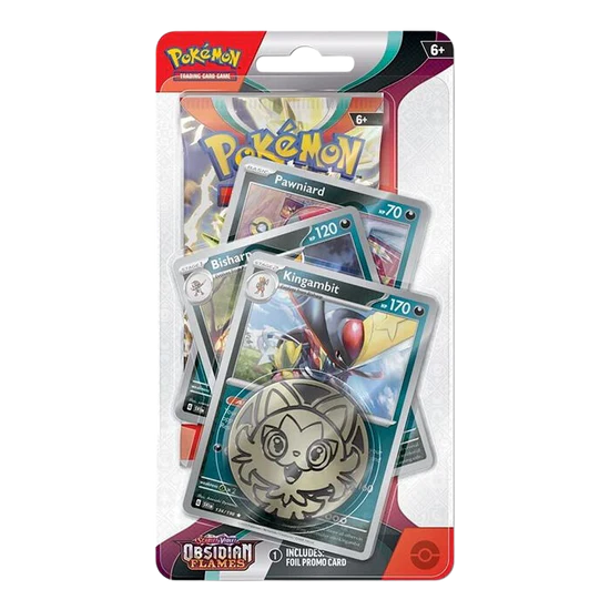 Pokémon TCG: Scarlet & Violet - Obsidian Flames Premium Checklane Blister - Pawniard, Bisharp & Kingambit