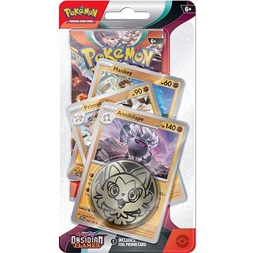 Pokémon TCG: Scarlet & Violet - Obsidian Flames Premium Checklane Blister -Mankey, Primez, Annihilape