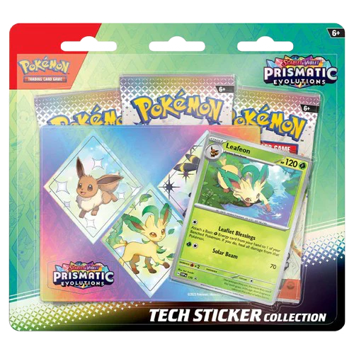Pokémon TCG: Scarlet & Violet - Prismatic Evolutions Tech Sticker Blister Leafeon