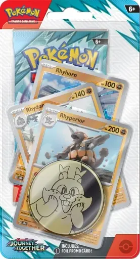 Pokémon TCG: Scarlet & Violet - Journey Together Premium Checklane Blister - Rhyhorn, Rhydon & Rhyperior