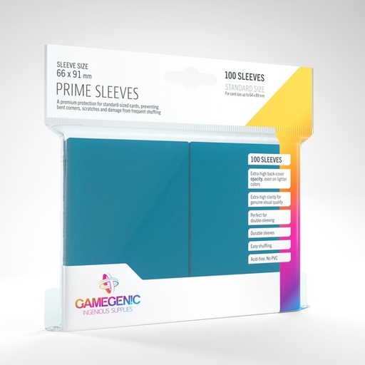 GameGenic Prime Card Sleeves - 100x Dark Turquoise