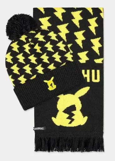 Difuzed Pokémon Beanie & Scarf - Pikachu