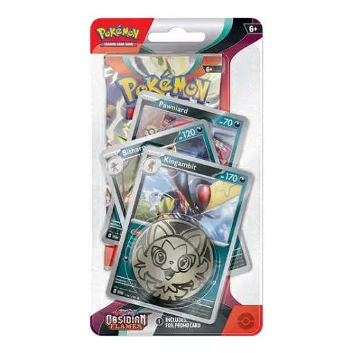 Pokémon TCG: Scarlet & Violet - Obsidian Flames Premium Checklane Blister - Pawniard, Bisharp & Kingambit